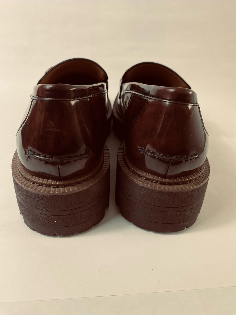 Sam Edelman Horsebit Loafers Brown Leather Lug Sole Size 9 New With Tags - Picture 5 of 6